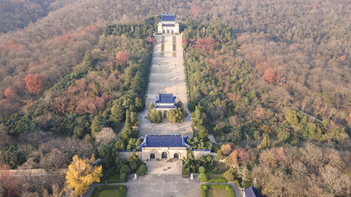 Beautiful  nanjing sun yat-sen mausoleum autumn colors