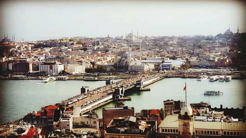 View of bridge over river