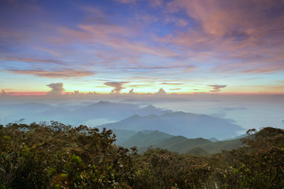 Dramatic sky over mountain