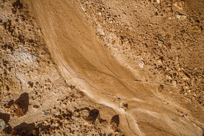 High angle view of desert