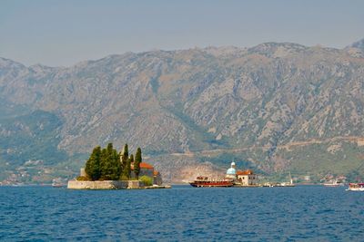 Boat trip in the bay of kotor, montenegro