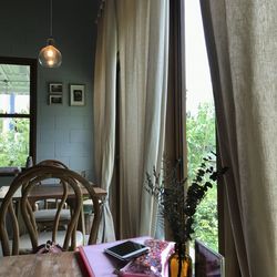 Empty chairs and table at home