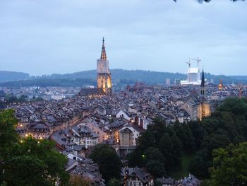 High angle view of cityscape