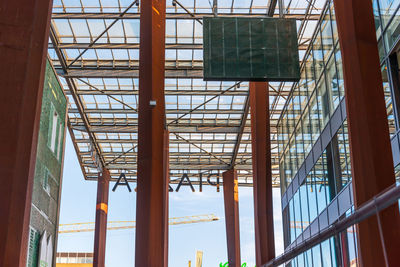 Low angle view of building under construction