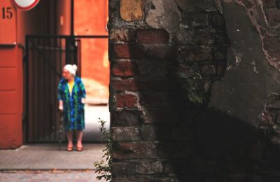 Close up of brick wall