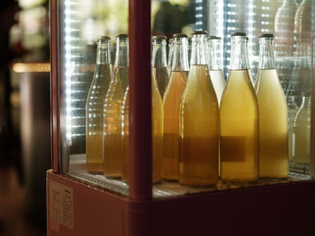 Close-up of bottles