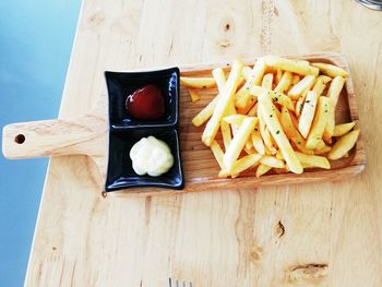 Close-up of food on table