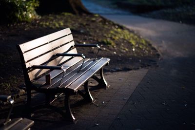 Empty bench in the park