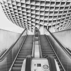 View of escalator