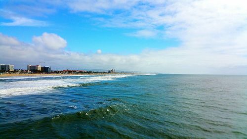 View of sea against cloudy sky