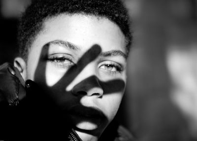 Close-up portrait of young man