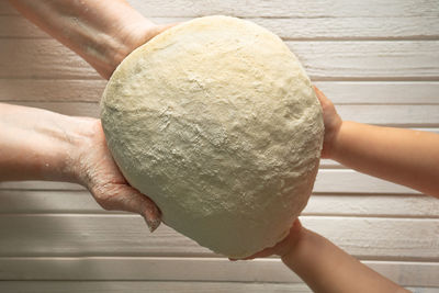 Close-up of person holding ice cream