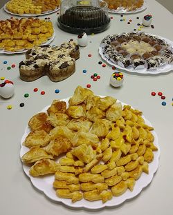 Close-up of served food in plate