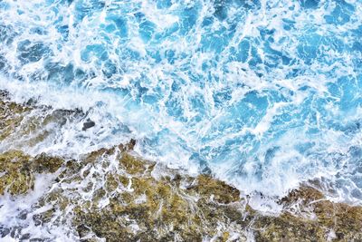 Atlantic ocean waves top view