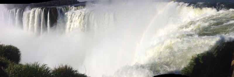 Scenic view of waterfall