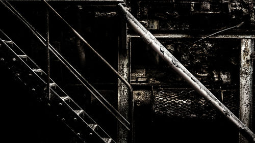 Low angle view of old staircase