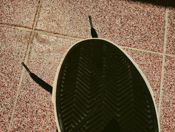 High angle view of shadow on street