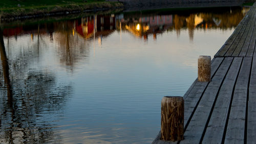 Pier on lake