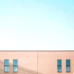 Low angle view of building against clear sky