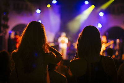 Rear view of people at concert