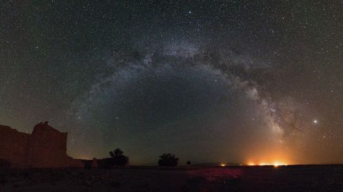 Scenic view of sky at night