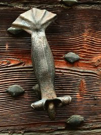 Close-up of wooden door