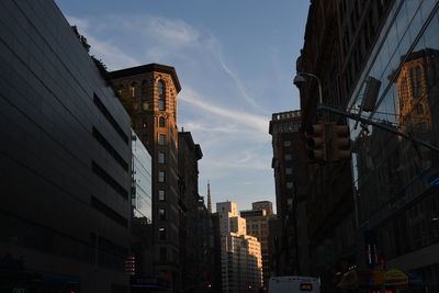 Low angle view of buildings against sky