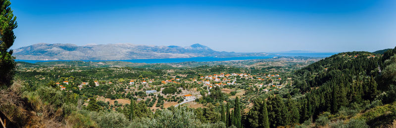 Panoramic shot of townscape against sky