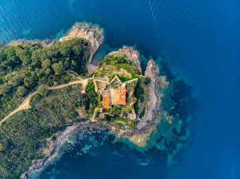 High angle view of a island