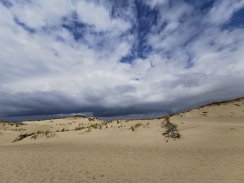 Scenic view of desert against sky