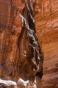 Low angle view of rock formation