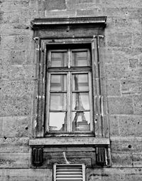 Closed door of building