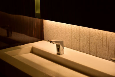 Close-up of bathroom on table at home