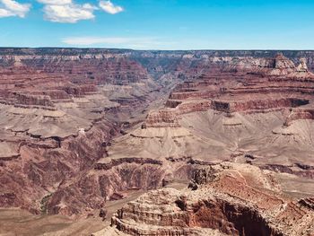 Aerial view of dramatic landscape