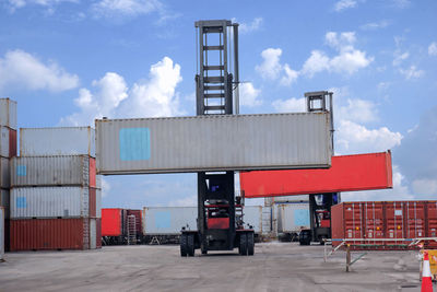 Built structure on pier against sky