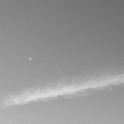 Low angle view of moon in sky