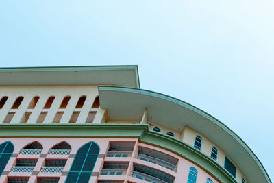 Low angle view of building against clear sky