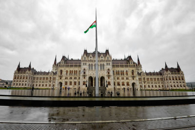 View of historical building against sky in city