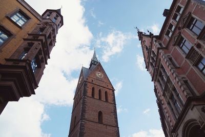Low angle view of marktkirche against sky