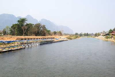 Scenic view of river against sky