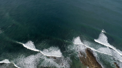 High angle view of sea