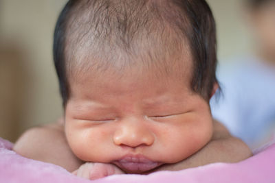 Close-up of cute baby boy