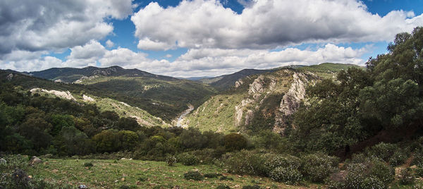 Panoramic view of landscape against sky