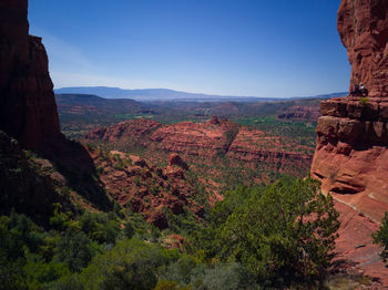 Scenic view of rock formations against sky