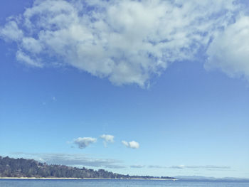 View of calm blue sea against the sky