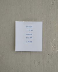 Close-up of text on wall