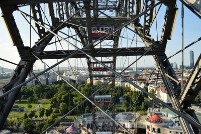 Bridge against sky in city