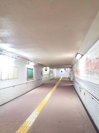 Empty illuminated corridor