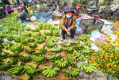 Various fruits for sale at market stall