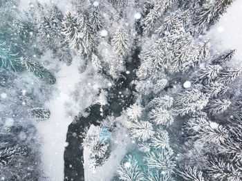 View of frozen lake